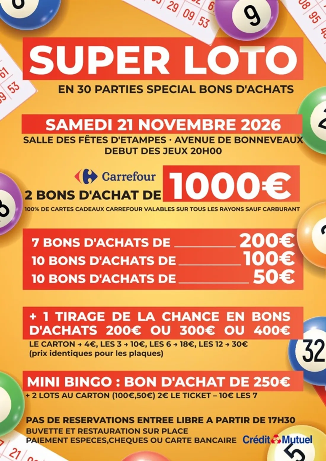 ÉTAMPES (91) - Loto des Roses de l'Espoir