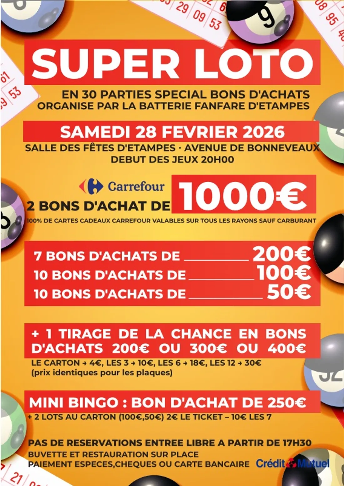 ÉTAMPES (91) - Loto de la Batterie Fanfare