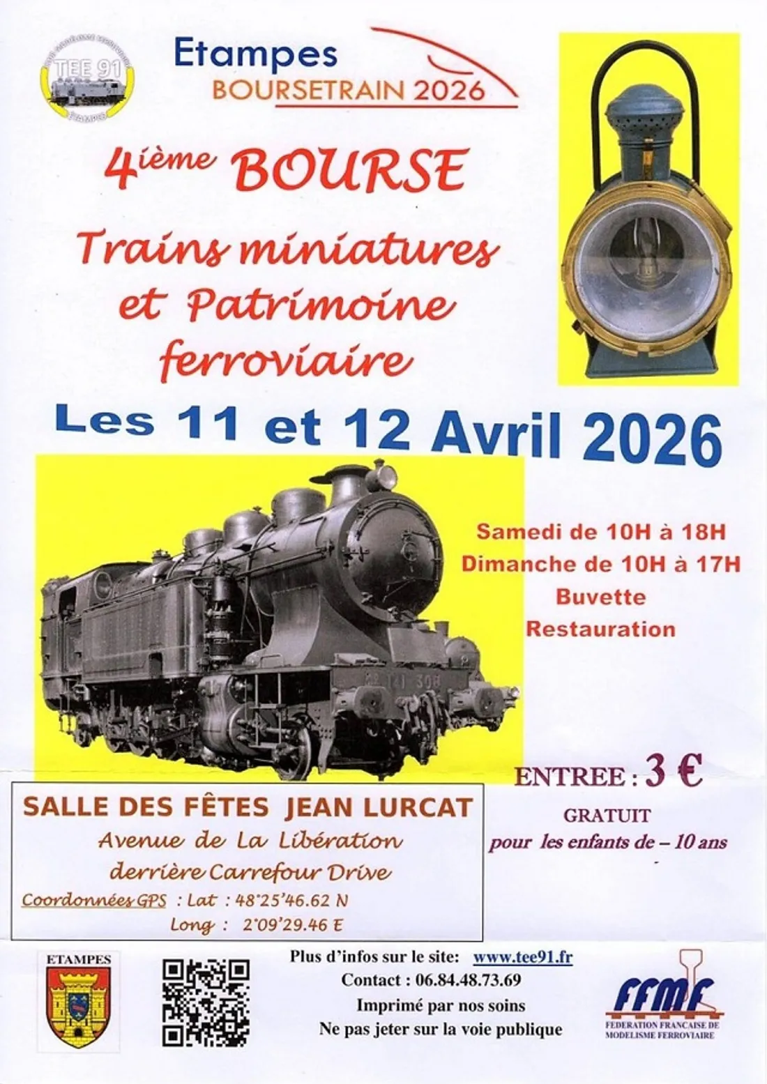 ÉTAMPES (91) - 4e bourse de trains miniatures et patrimoine ferroviaire