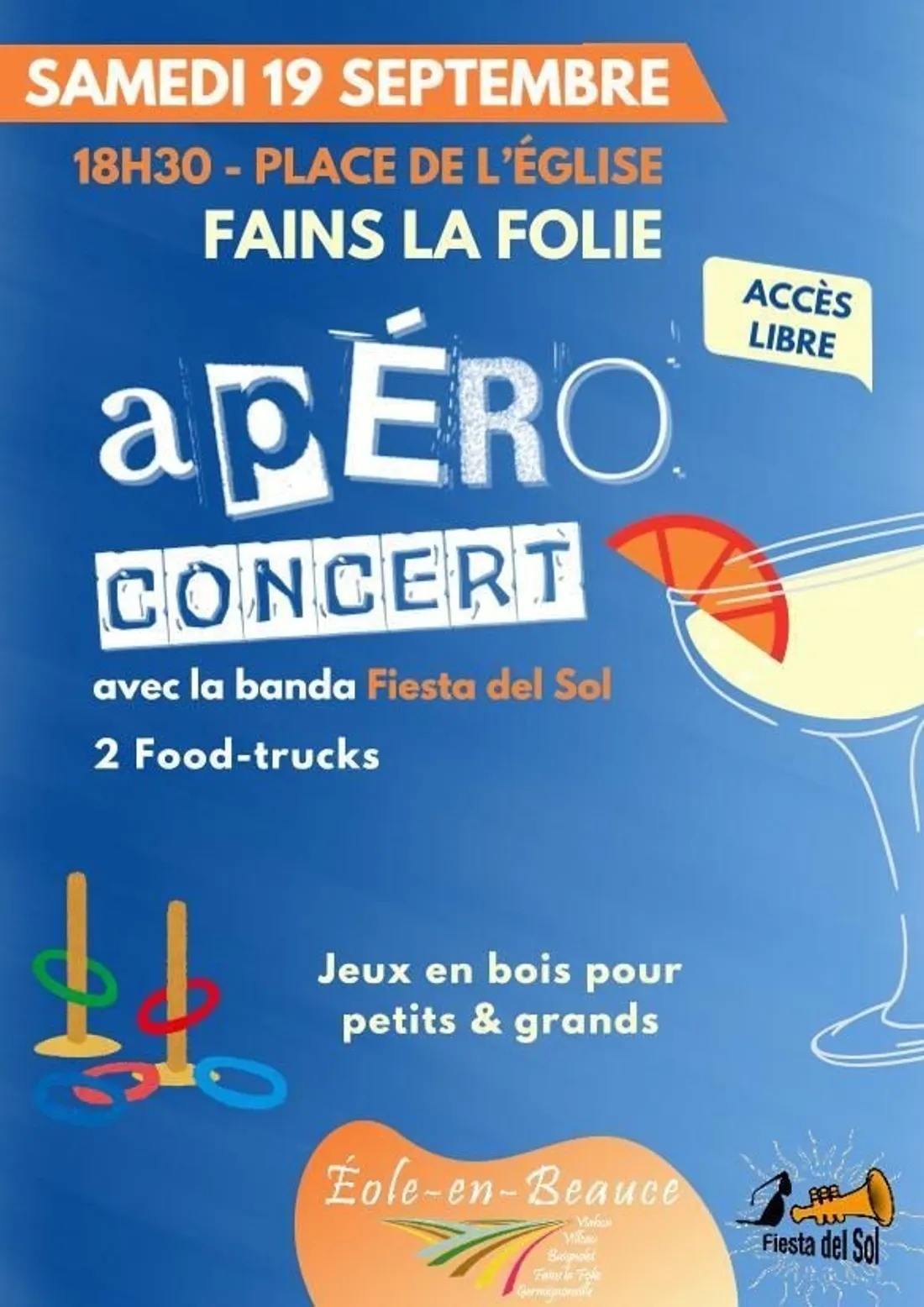 FAINS-LA-FOLIE - Apéro concert avec la Banda del Sol
