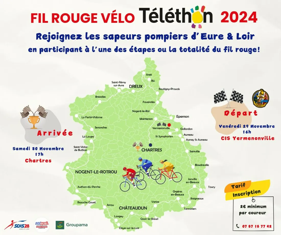 EURE-ET-LOIR - Fil rouge vélo Téléthon