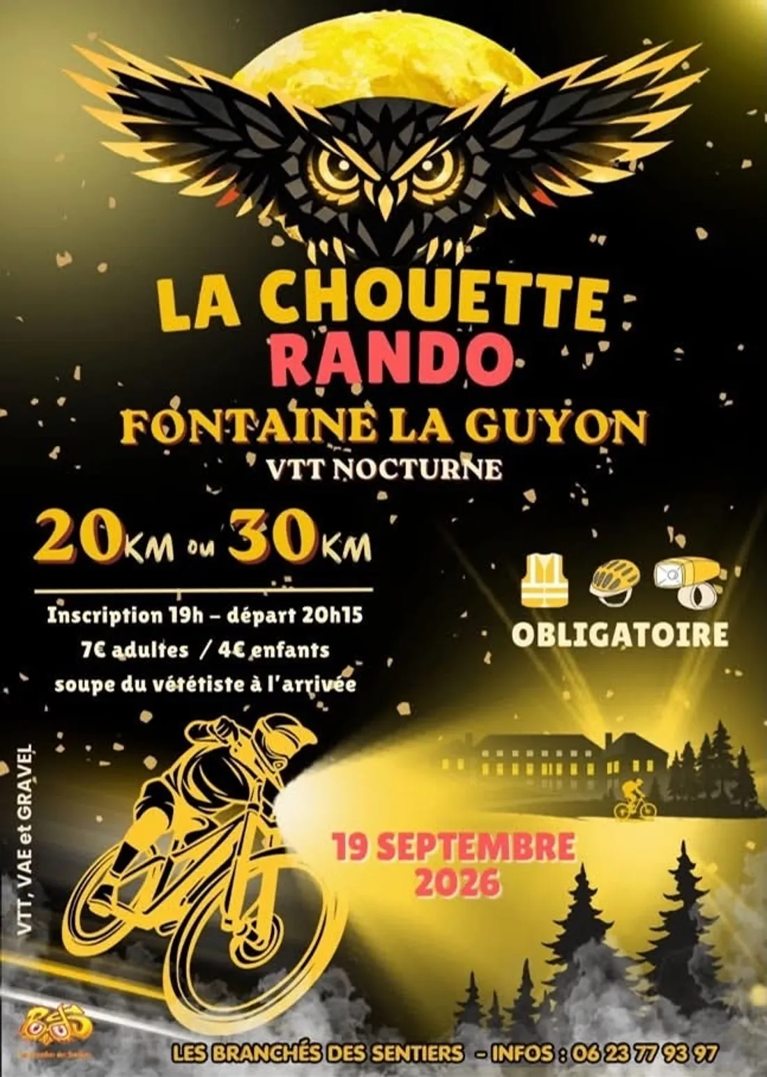FONTAINE-LA-GUYON - VTT nocturne : La Chouette Rando