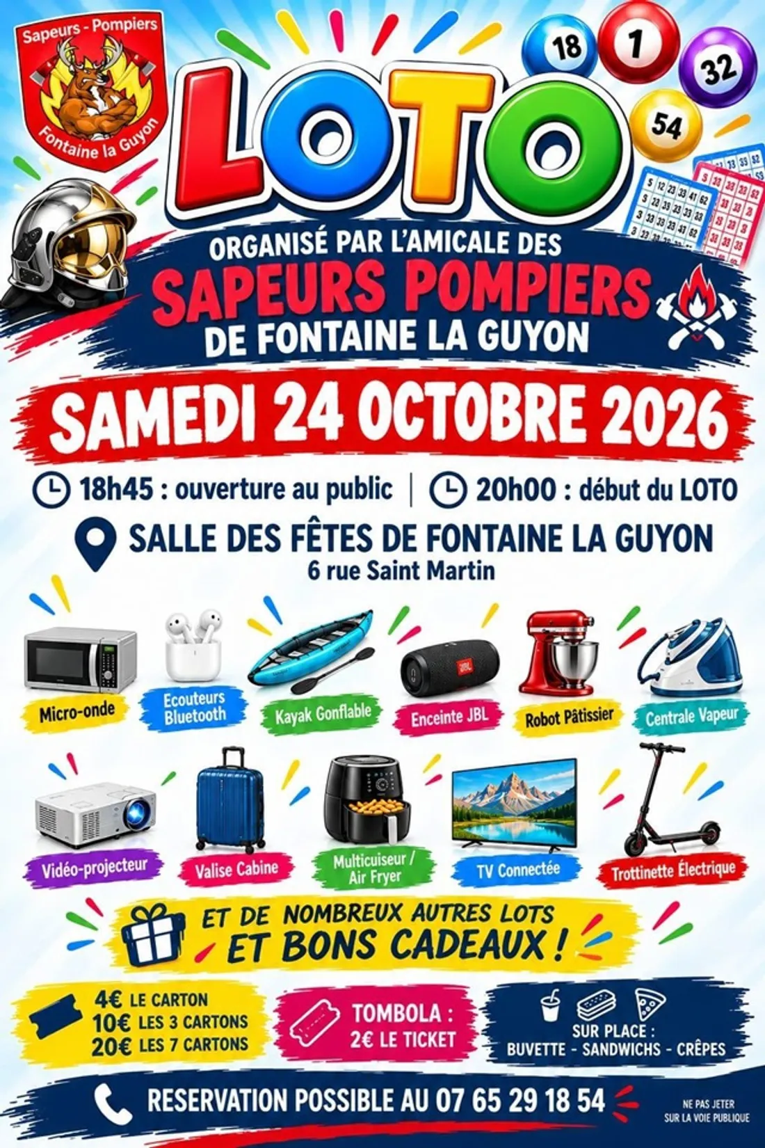 FONTAINE-LA-GUYON - Loto des sapeurs-pompiers