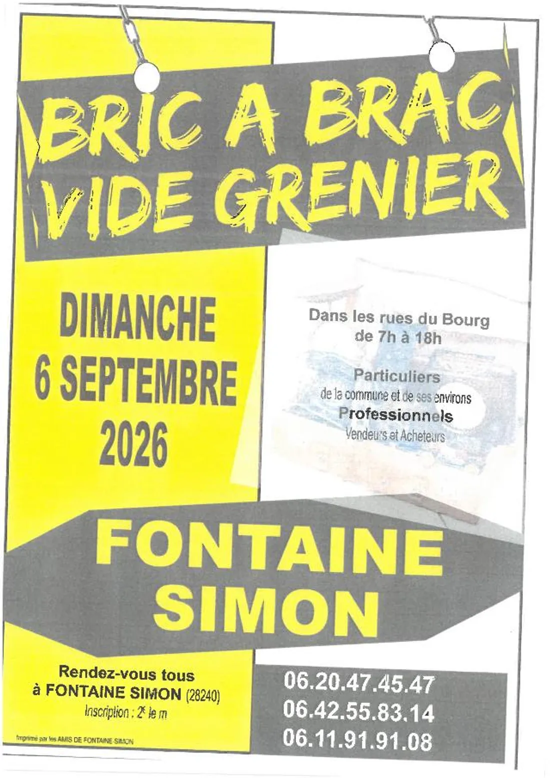FONTAINE-SIMON - Vide-greniers des Amis de Fontaine-Simon