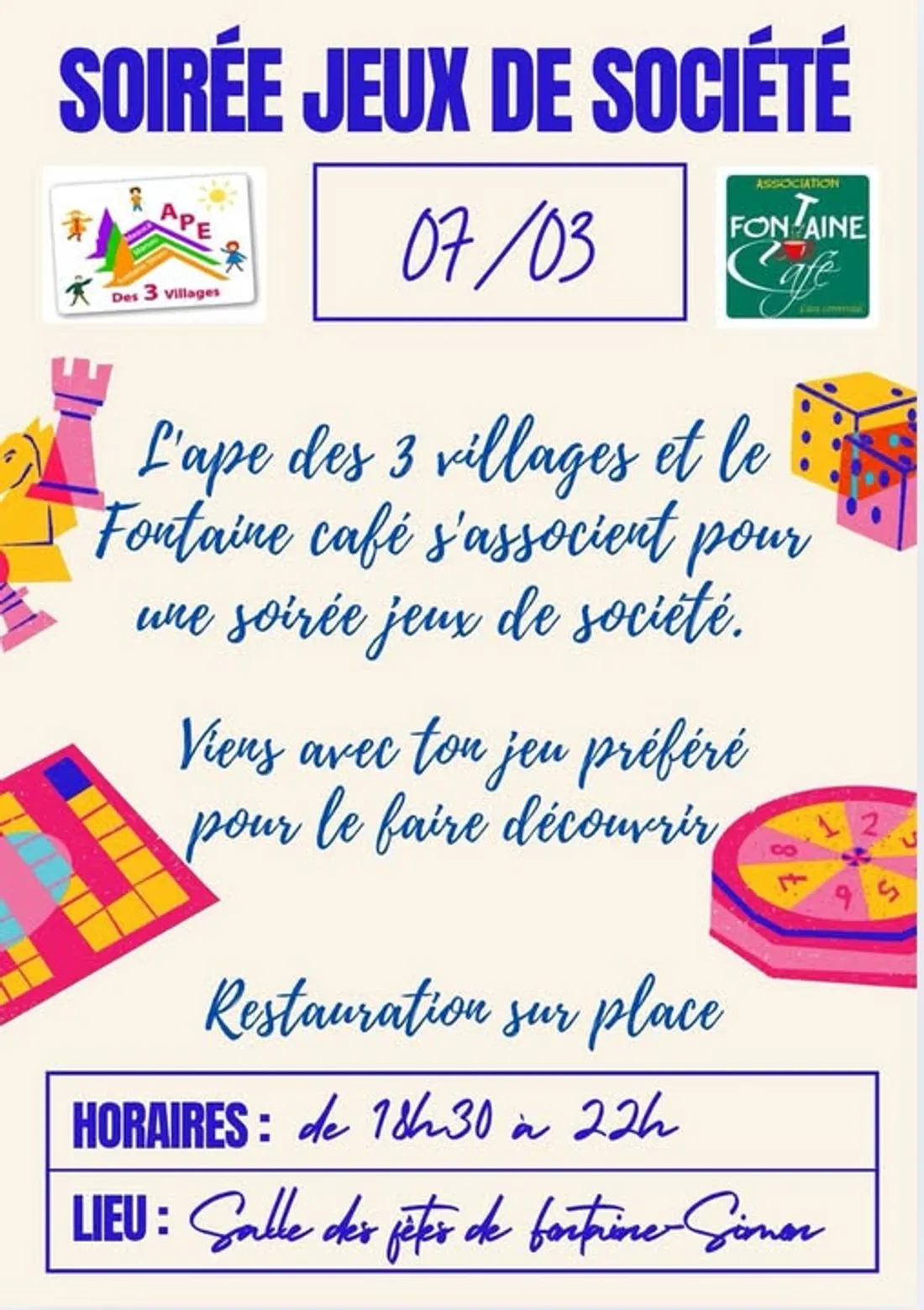 FONTAINE-SIMON - Soirée jeux de société 