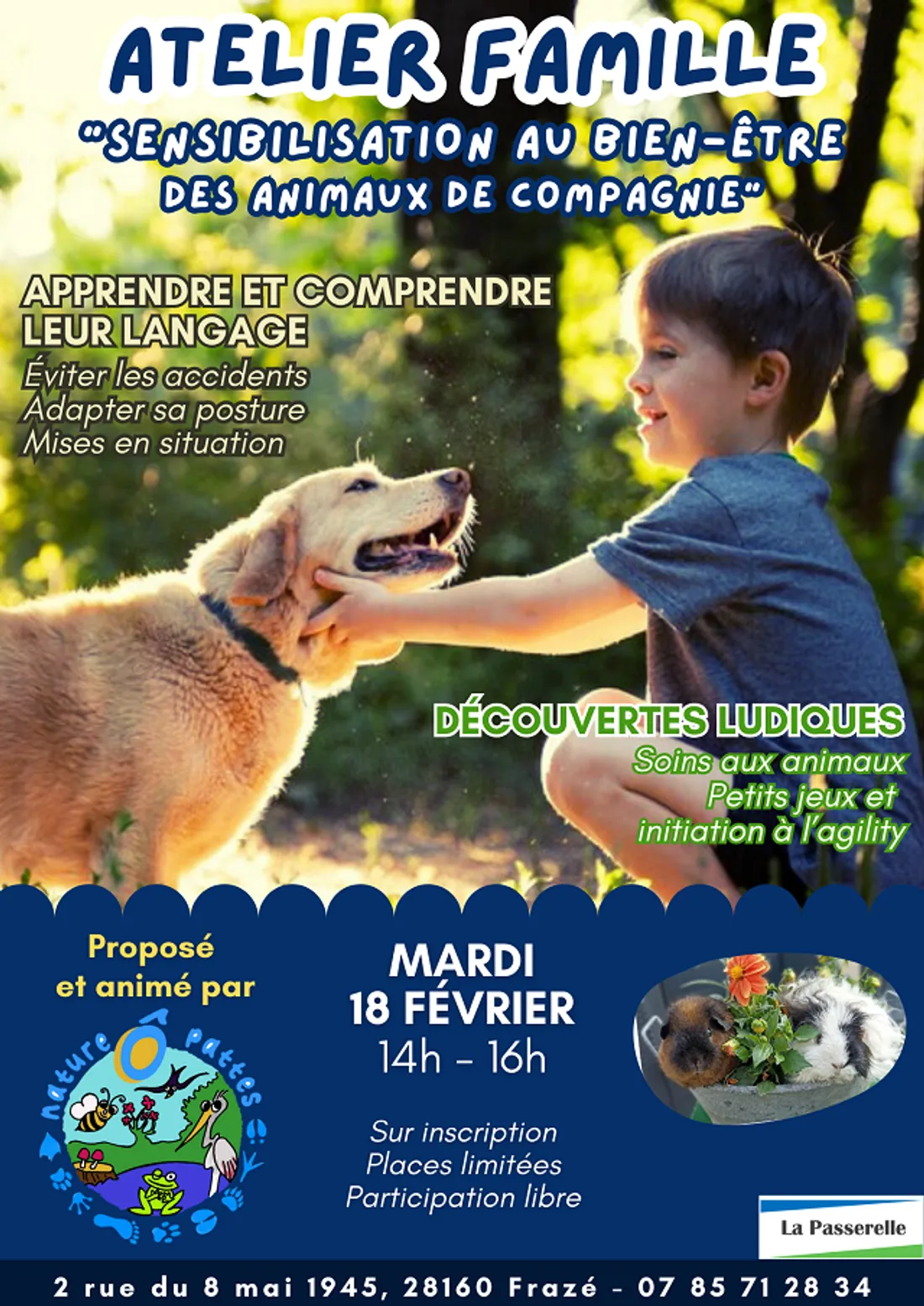 FRAZÉ - Atelier « sensibilisation au bien-être des animaux de compagnie »