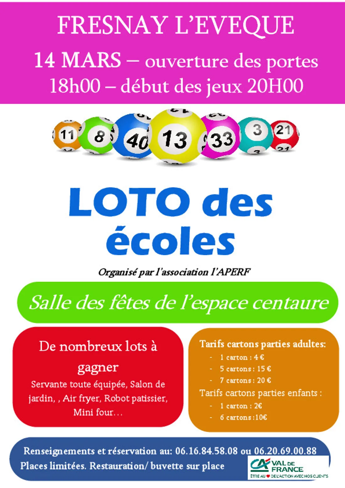 FRESNAY-L'ÉVÊQUE - Loto de l'APE