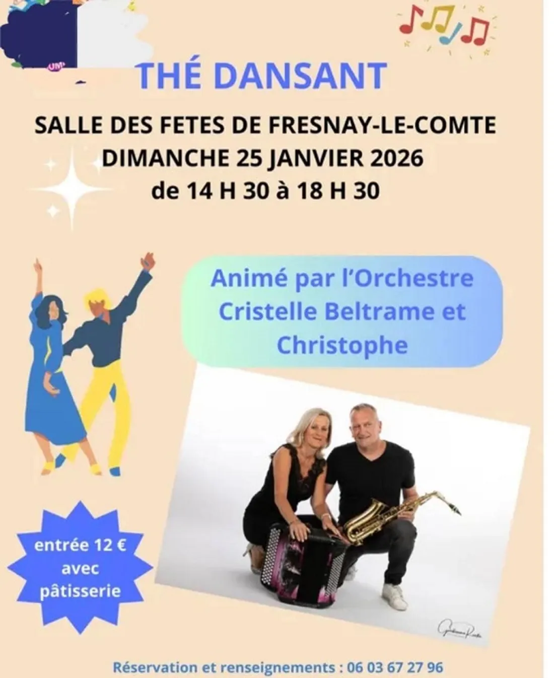 FRESNAY-LE-COMTE - Thé dansant avec Cristelle Beltrame et Christophe