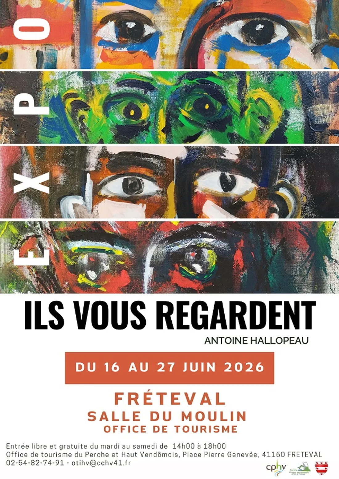 FRÉTEVAL (41) - Exposition : Ils vous regardent Antoine Hallopeau