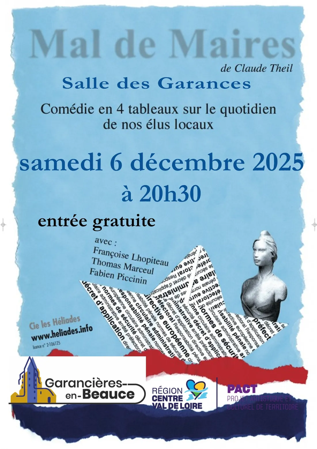 GARANCIÈRES-EN-BEAUCE - Théâtre : Mal de Maires