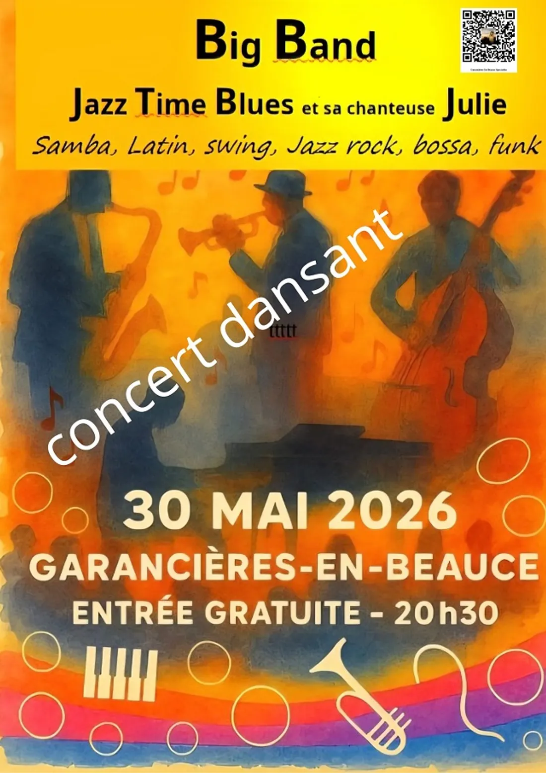 GARANCIÈRES-EN-BEAUCE - Concert dansant Big Band du groupe Jazz Times Blues