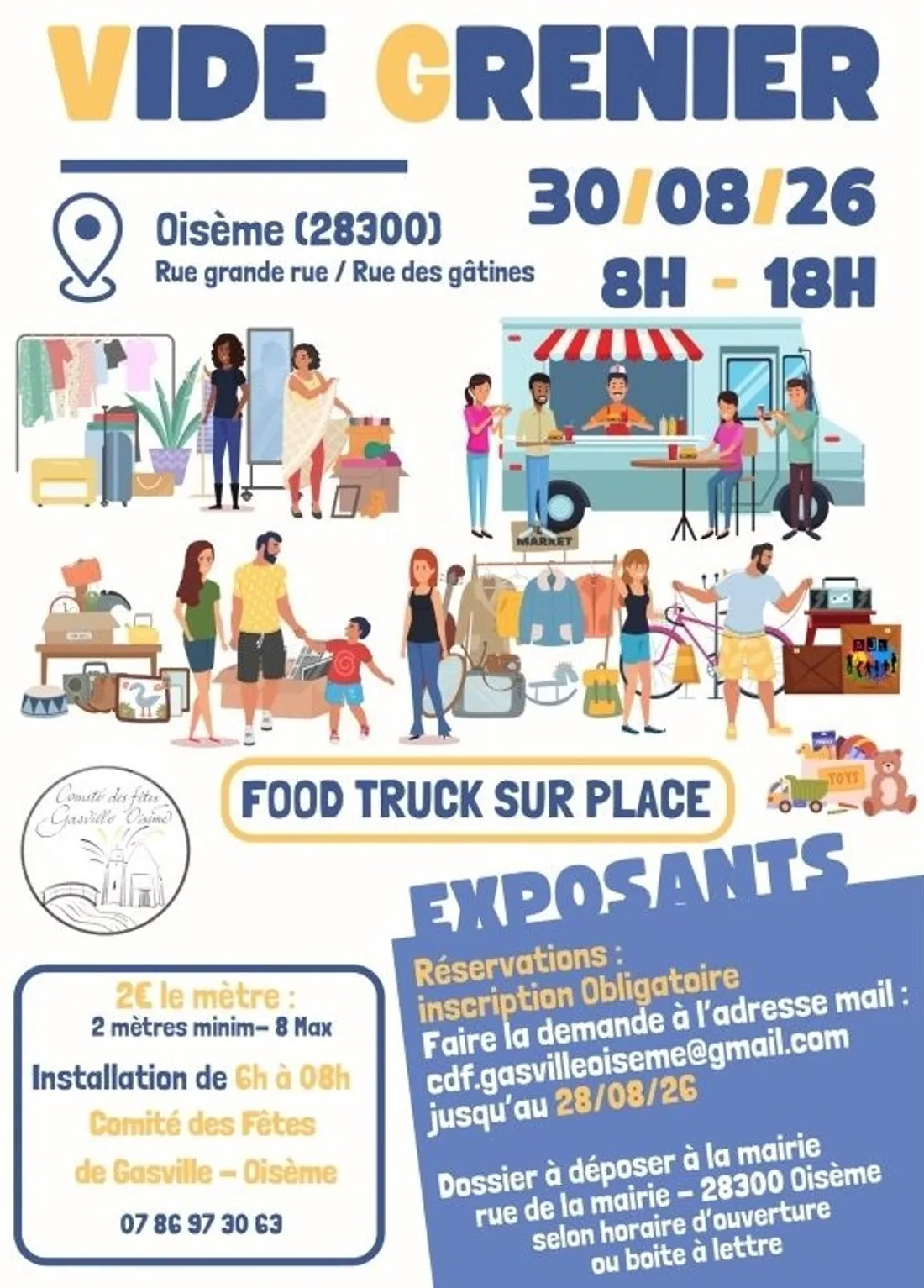 GASVILLE-OISÈME - Vide-greniers du comité des fêtes