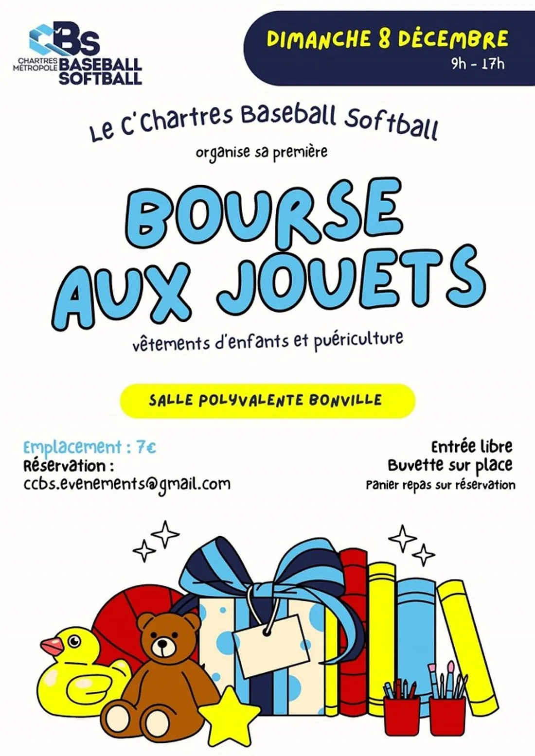 GELLAINVILLE - Bourse aux jouets du C'Chartres Baseball softball