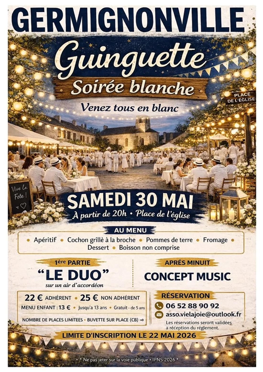 GERMIGNONVILLE - Guinguette, soirée blanche