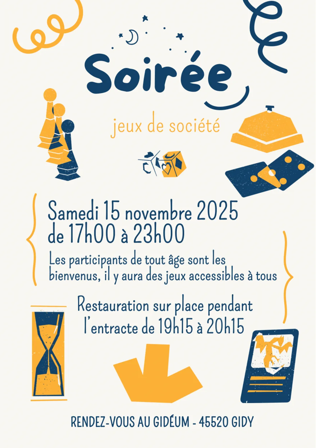 GIDY (45) - Soirée jeux de société