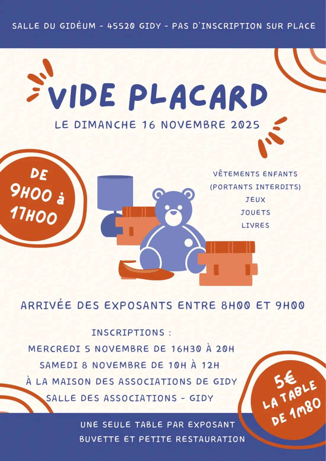GIDY (45) - Vide placard