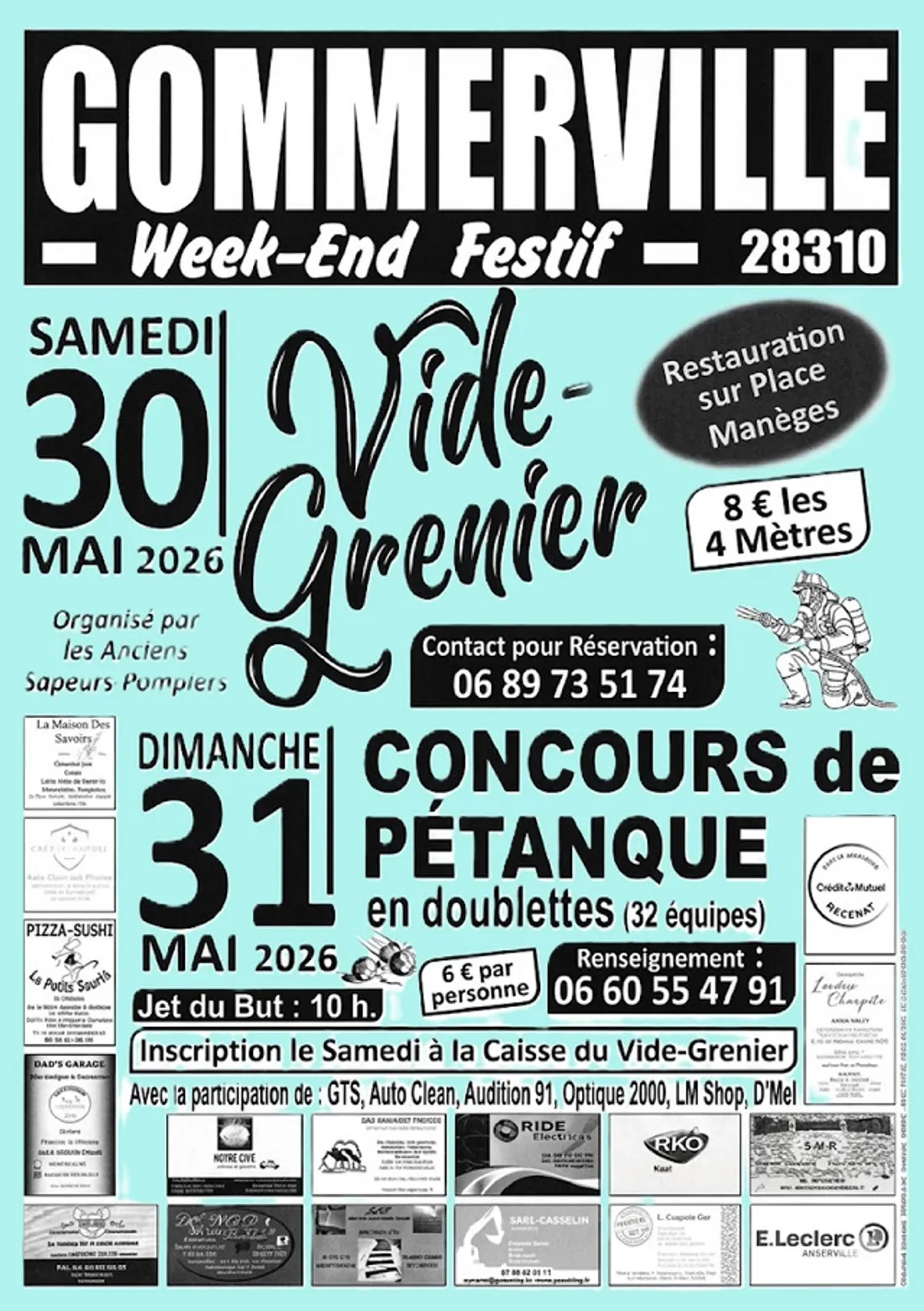 GOMMERVILLE - Vide-greniers des anciens sapeurs-pompiers