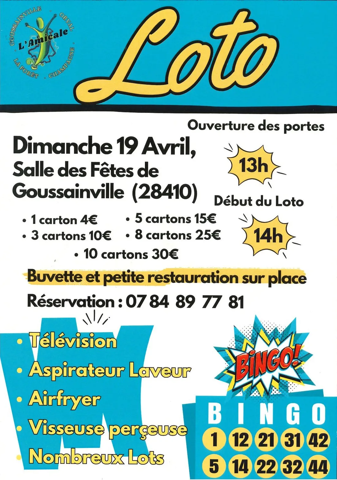 GOUSSAINVILLE - Loto de l'Amicale