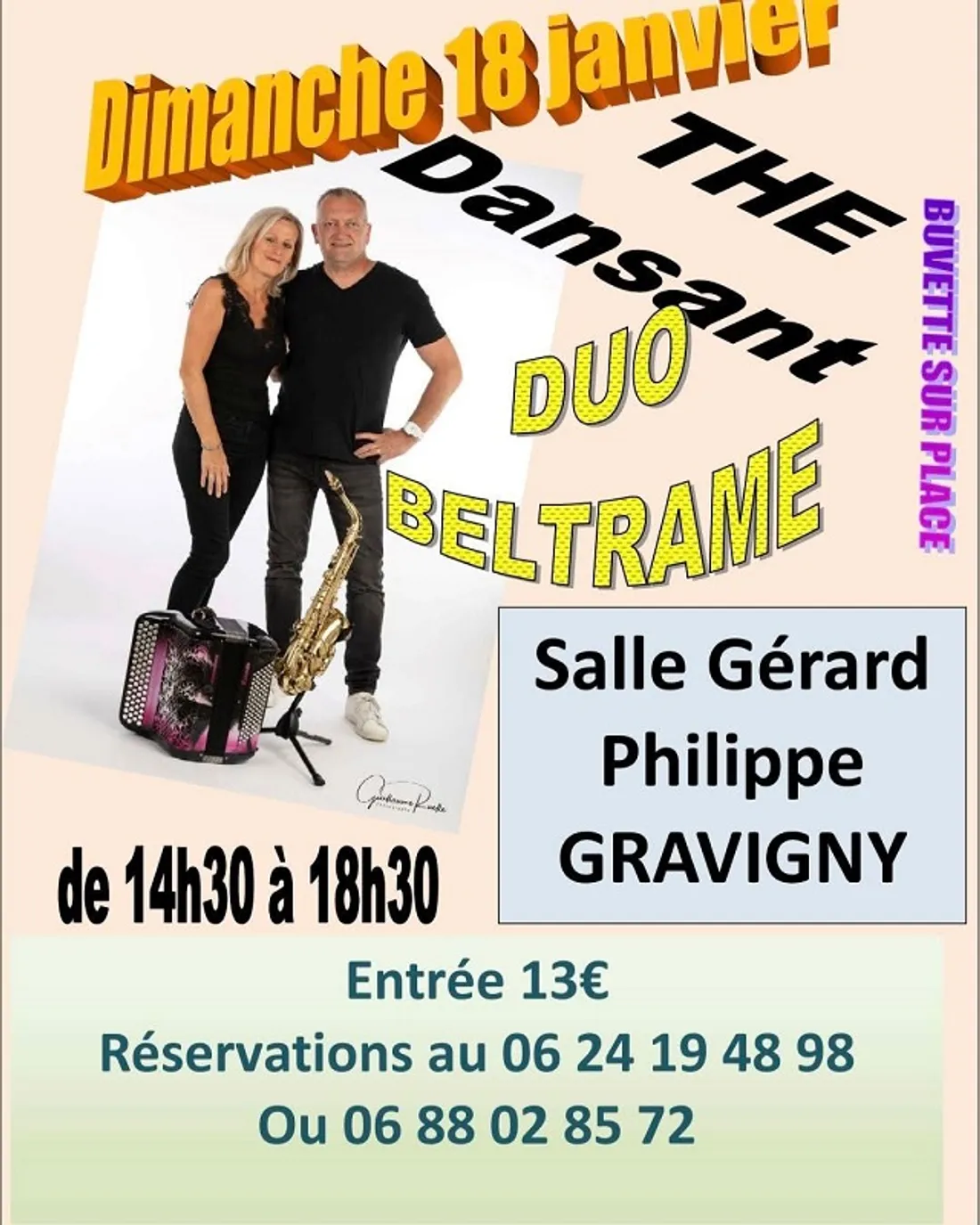GRAVIGNY (27) - Thé dansant avec Cristelle Beltrame et Christophe