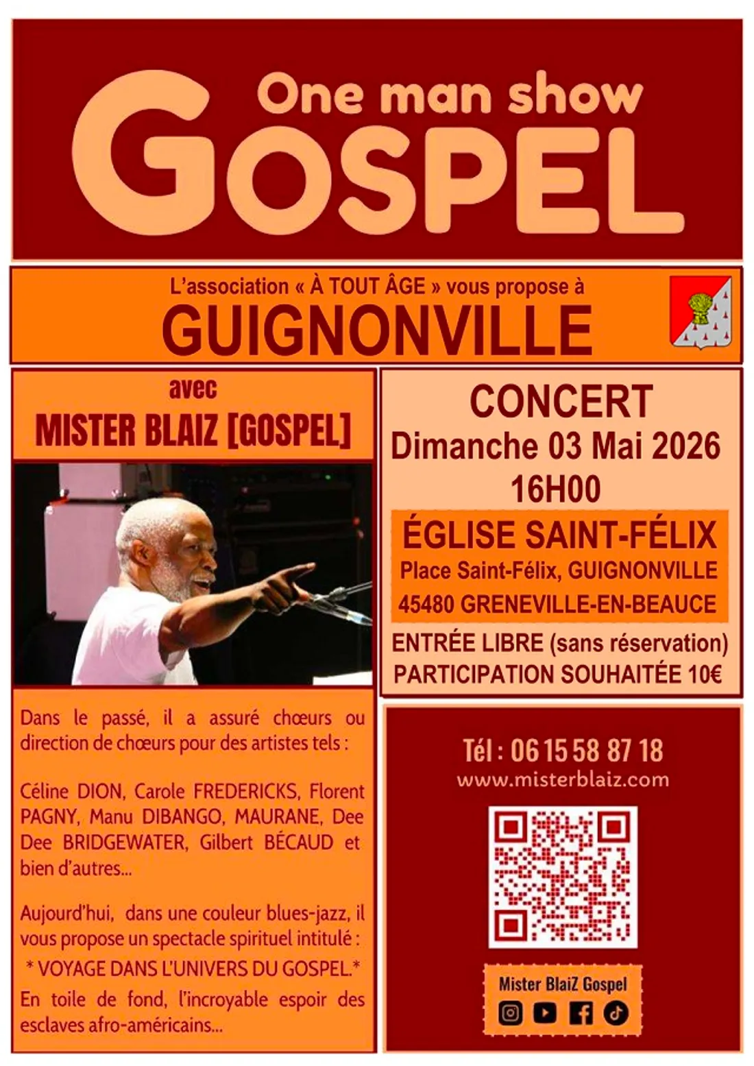 GUIGNONVILLE (45) - One man show gospel