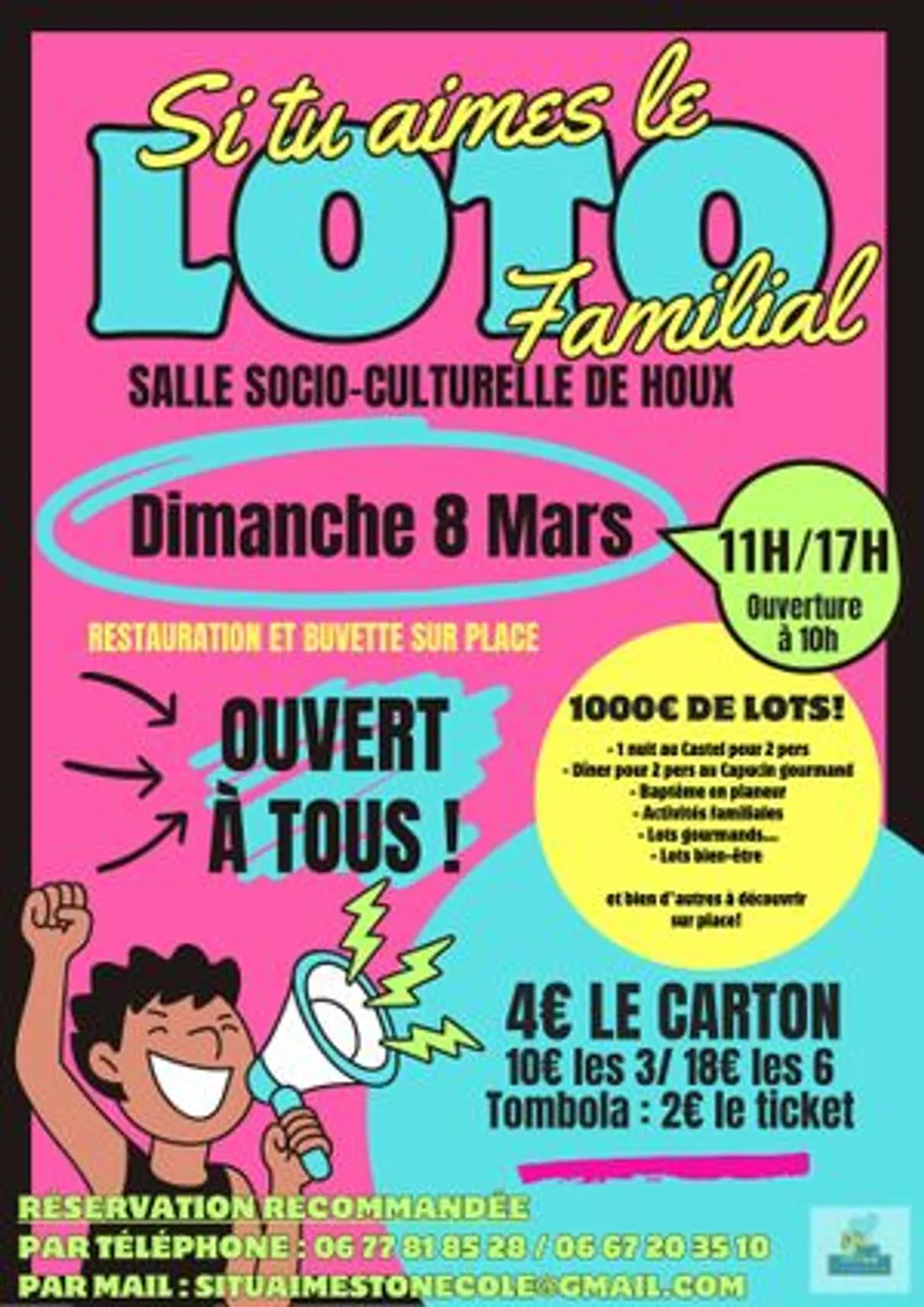 HOUX - Loto de l'association « Si tu aimes ton école »