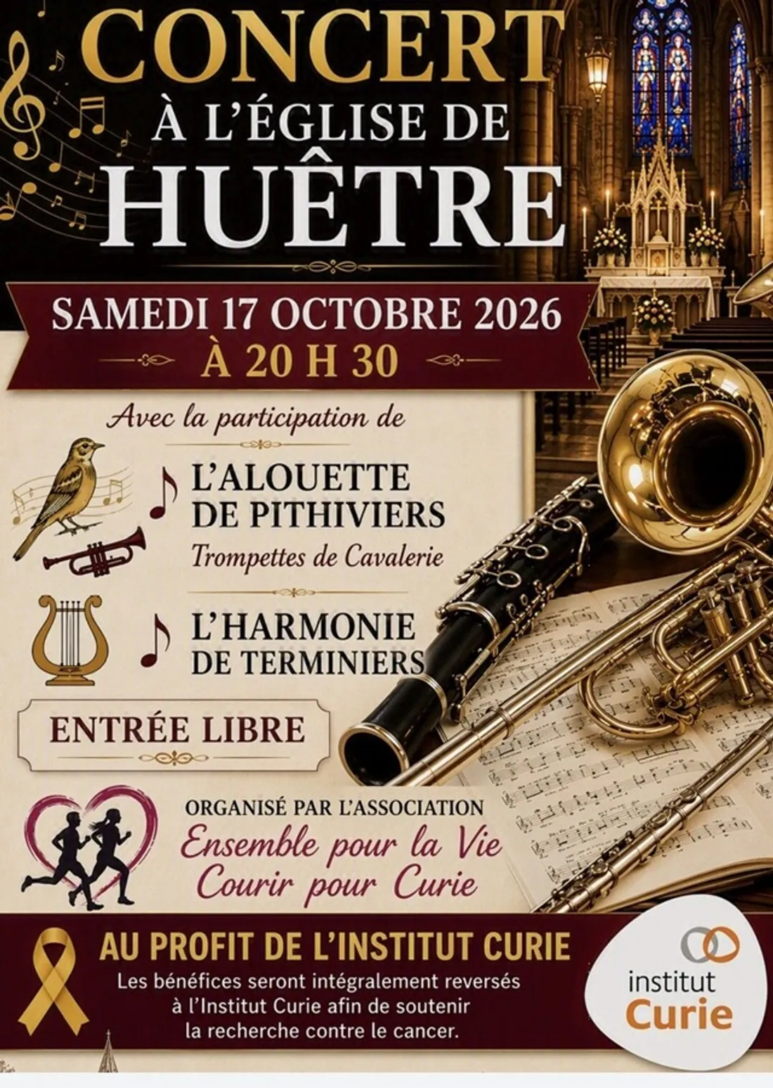 HUÊTRE (45) - Concert avec l'Alouette de Pithiviers et l'Harmonie de Terminiers