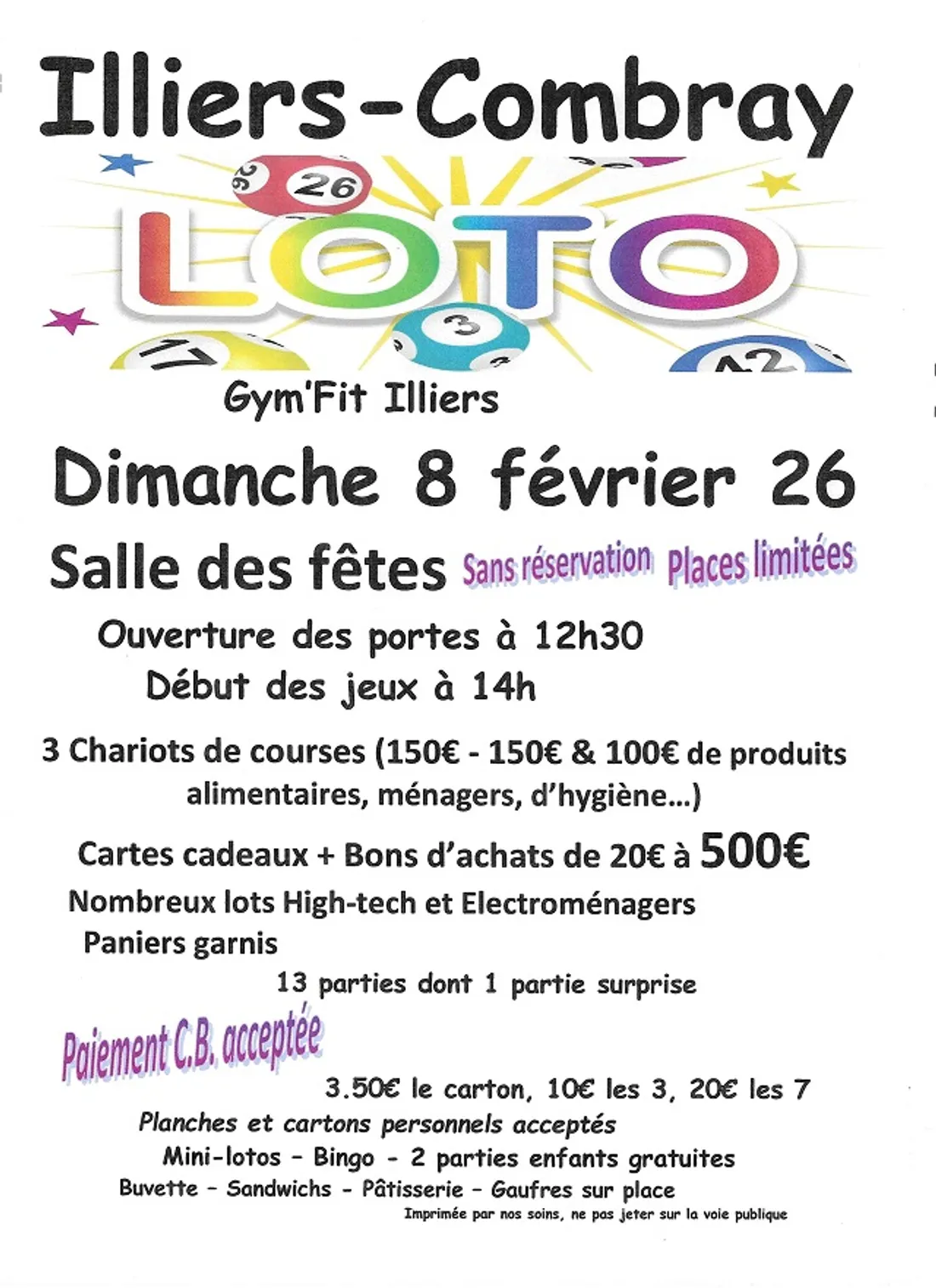 ILLIERS-COMBRAY - Loto de Gym'Fit Illiers