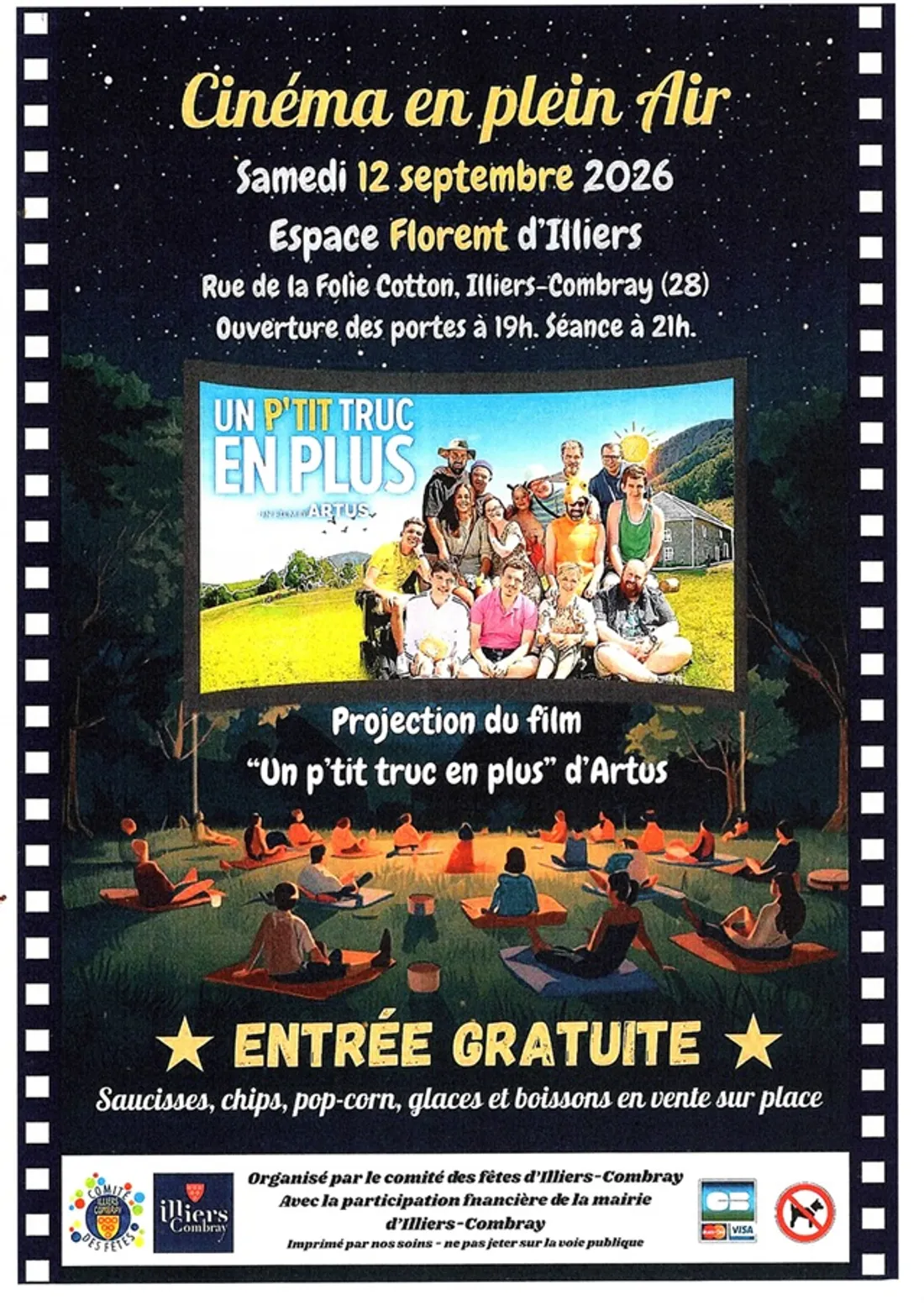ILLIERS-COMBRAY - Cinéma en plein air : Un P'tit truc en plus