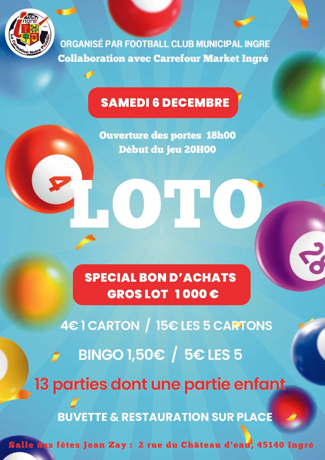 INGRÉ (45) - Loto du Football