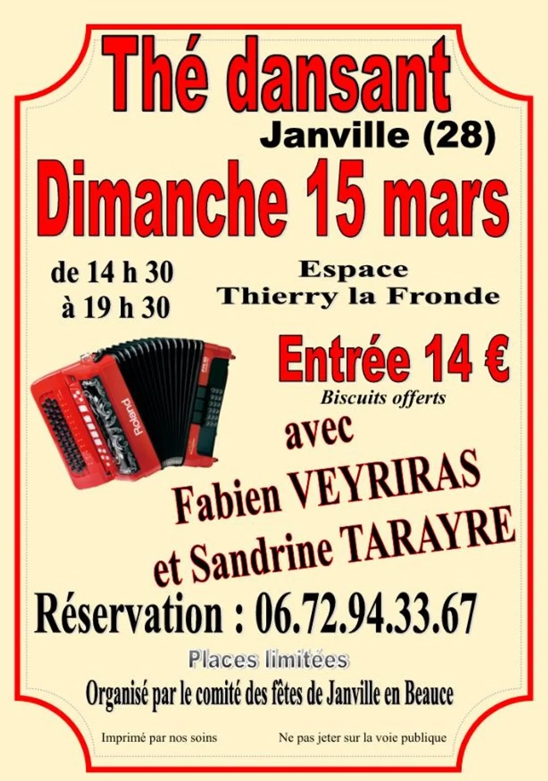 JANVILLE - Thé dansant du comité des fêtes