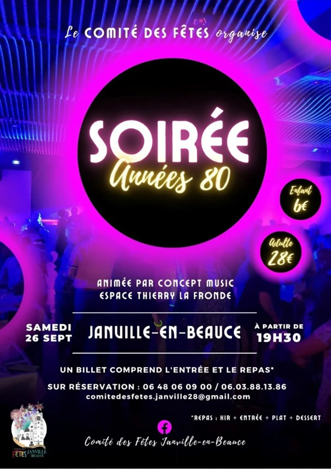 JANVILLE - Soirée années 80