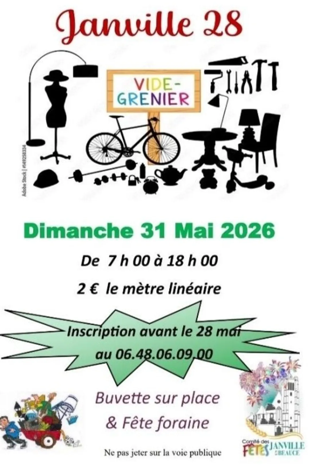 JANVILLE - Vide-greniers du comité des fêtes