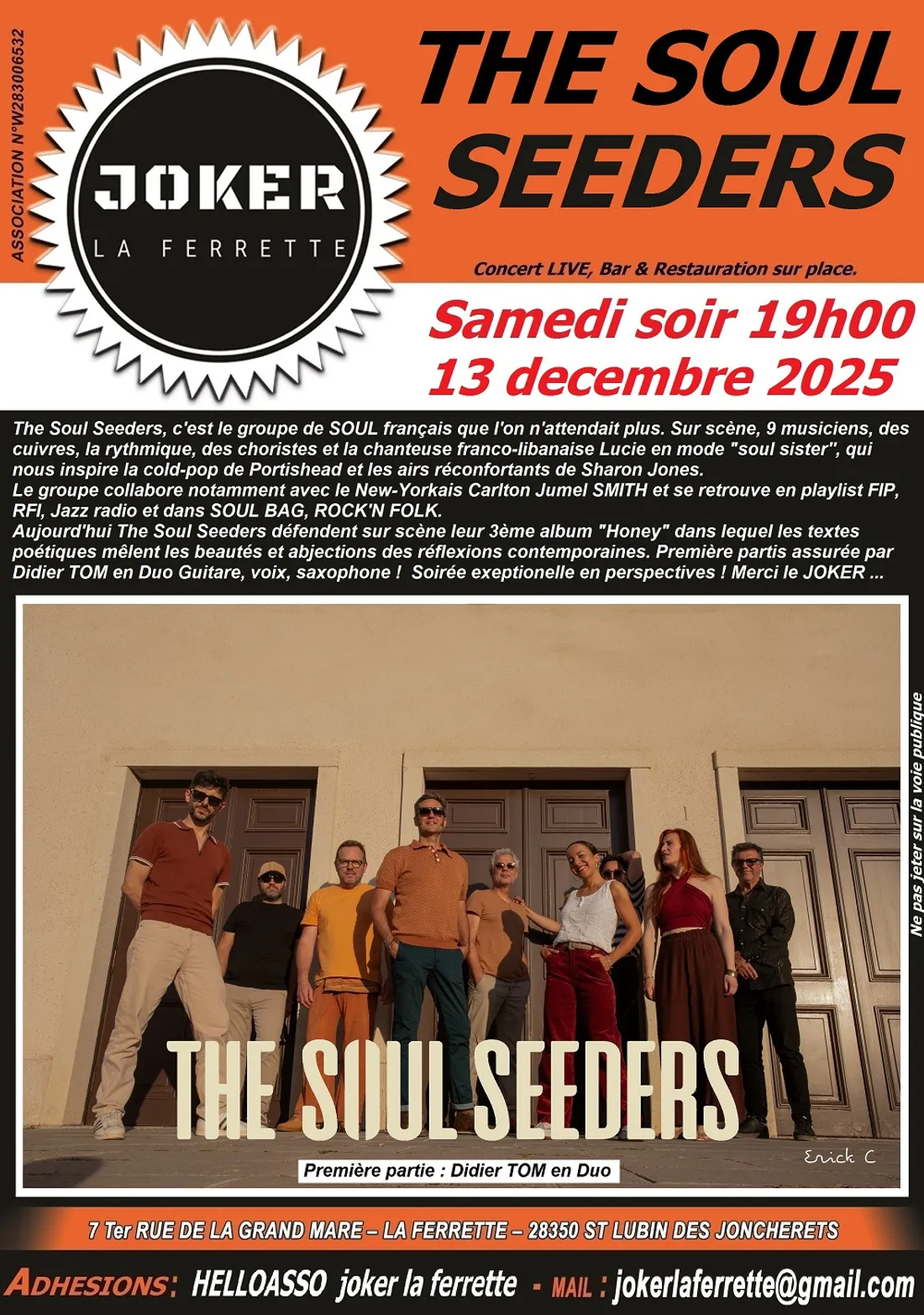 SAINT-LUBIN-DES-JONCHERETS - Concert : The Soul Seeders