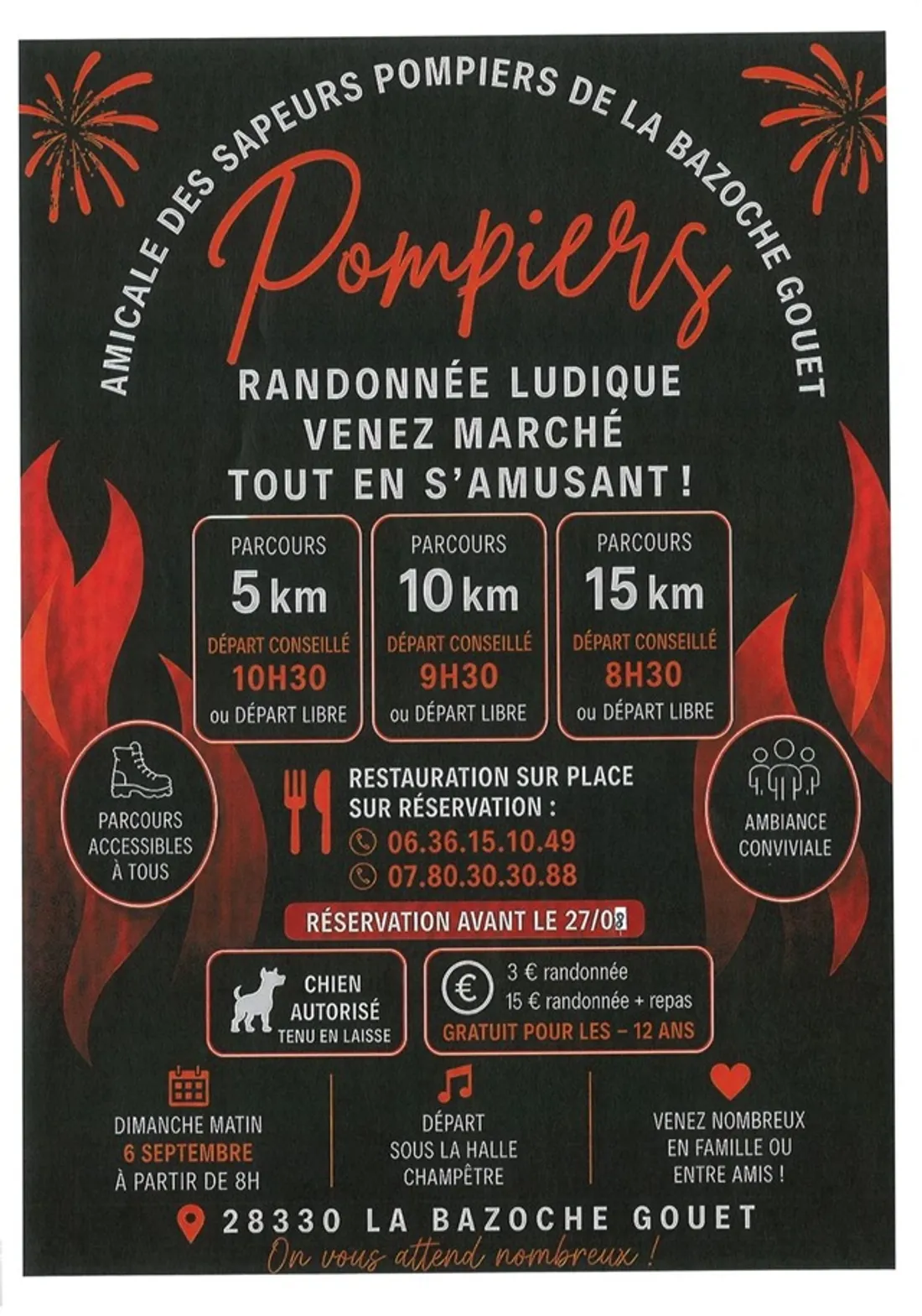 LA BAZOCHE-GOUËT - Randonnée ludique des pompiers