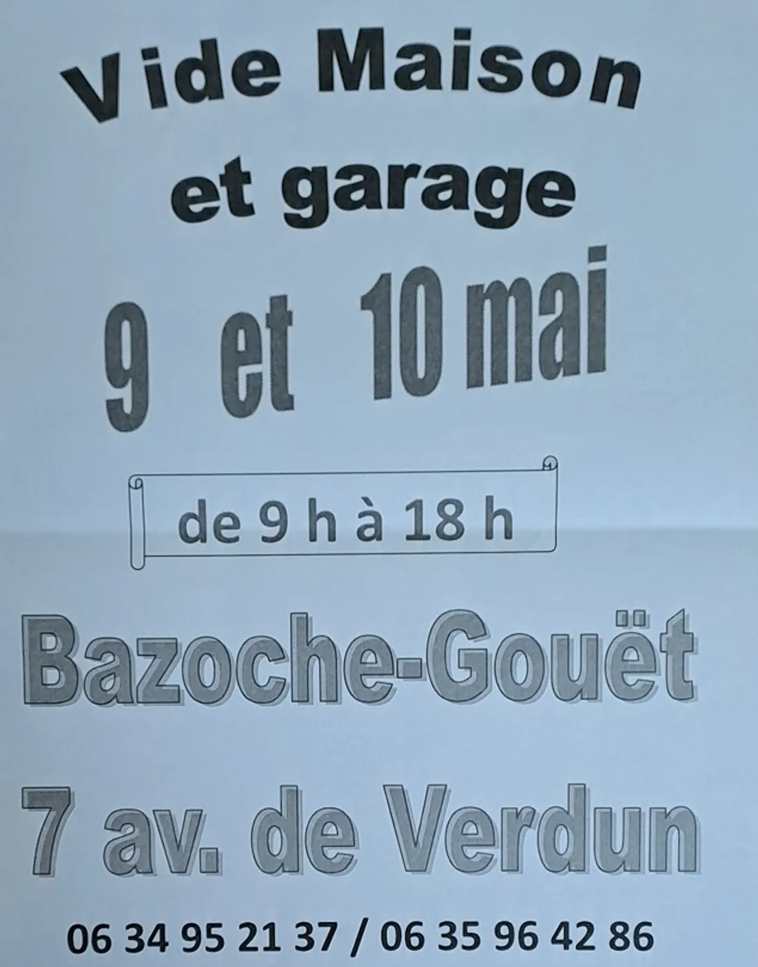 LA BAZOCHE-GOUËT - Vide maison et garage