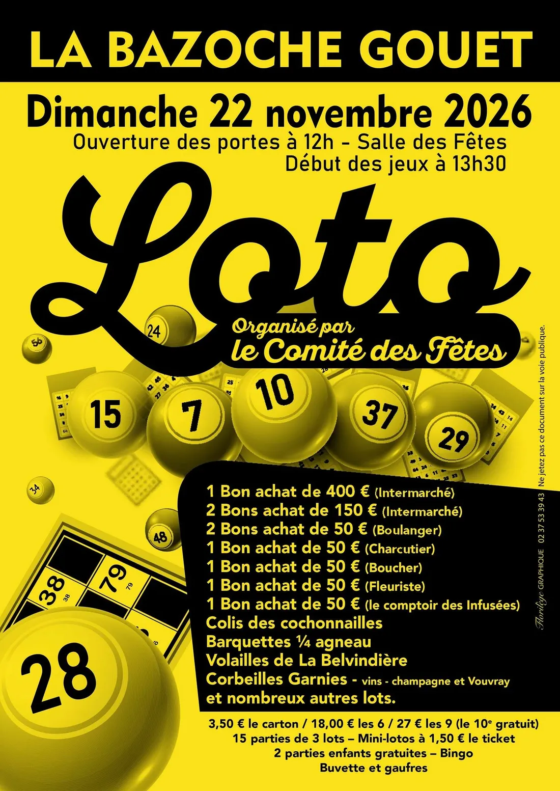 LA BAZOCHE-GOUËT - Loto du comité des fêtes