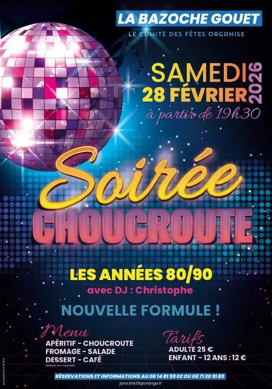 LA BAZOCHE-GOUËT - Soirée choucroute du comité des fêtes