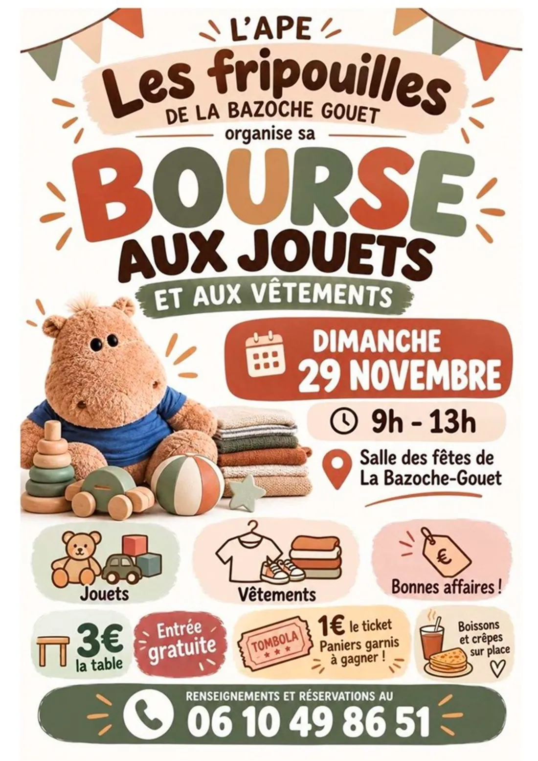 LA BAZOCHE-GOUËT - Bourse aux jouets et aux vêtements