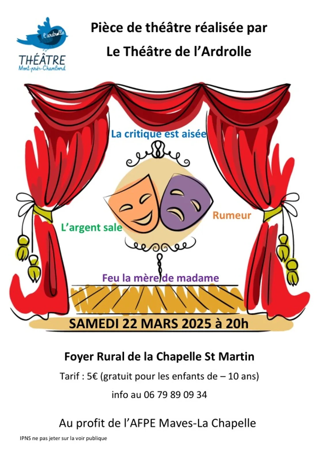LA CHAPELLE-SAINT-MARTIN-EN-PLAINE (41) - Soirée théâtrale