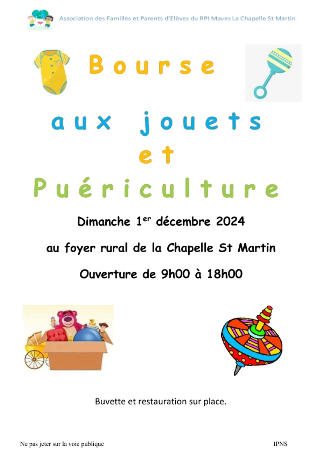 LA CHAPELLE-SAINT-MARTIN-EN-PLAINE (41) - Bourse aux jouets et puériculture 
