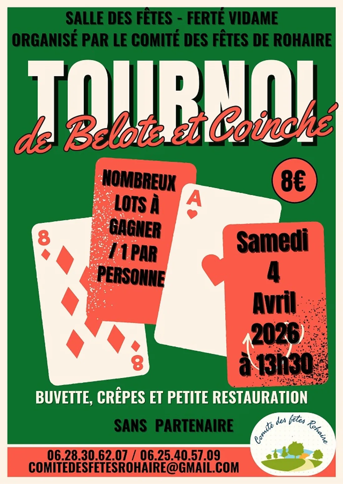 LA FERTÉ-VIDAME - Concours de belote du comité des fêtes de Rohaire