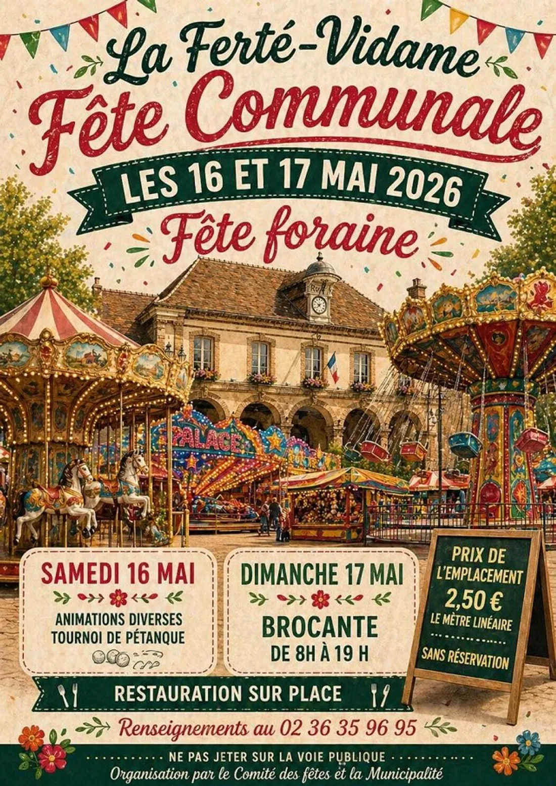 LA FERTÉ-VIDAME - Brocante du comité des fêtes