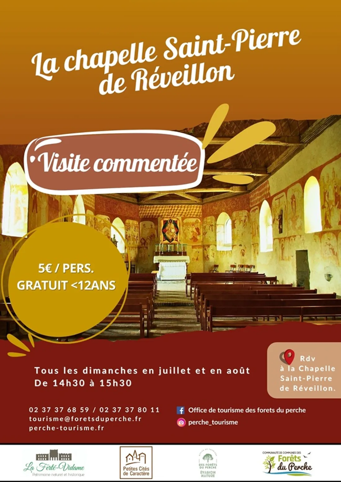 LA FERTÉ-VIDAME - Visite commentée de la chapelle Saint-Pierre de Réveillon