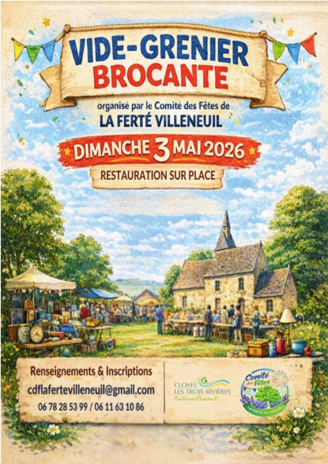 LA FERTÉ-VILLENEUIL - Vide-greniers, brocante du comité des fêtes