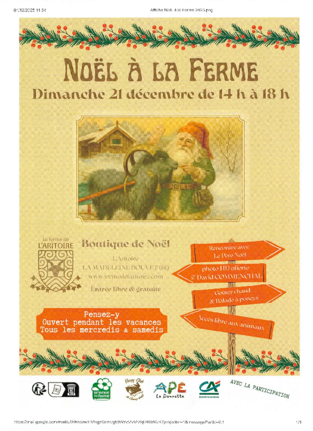 LA MADELEINE-BOUVET (61) - Noël à la ferme