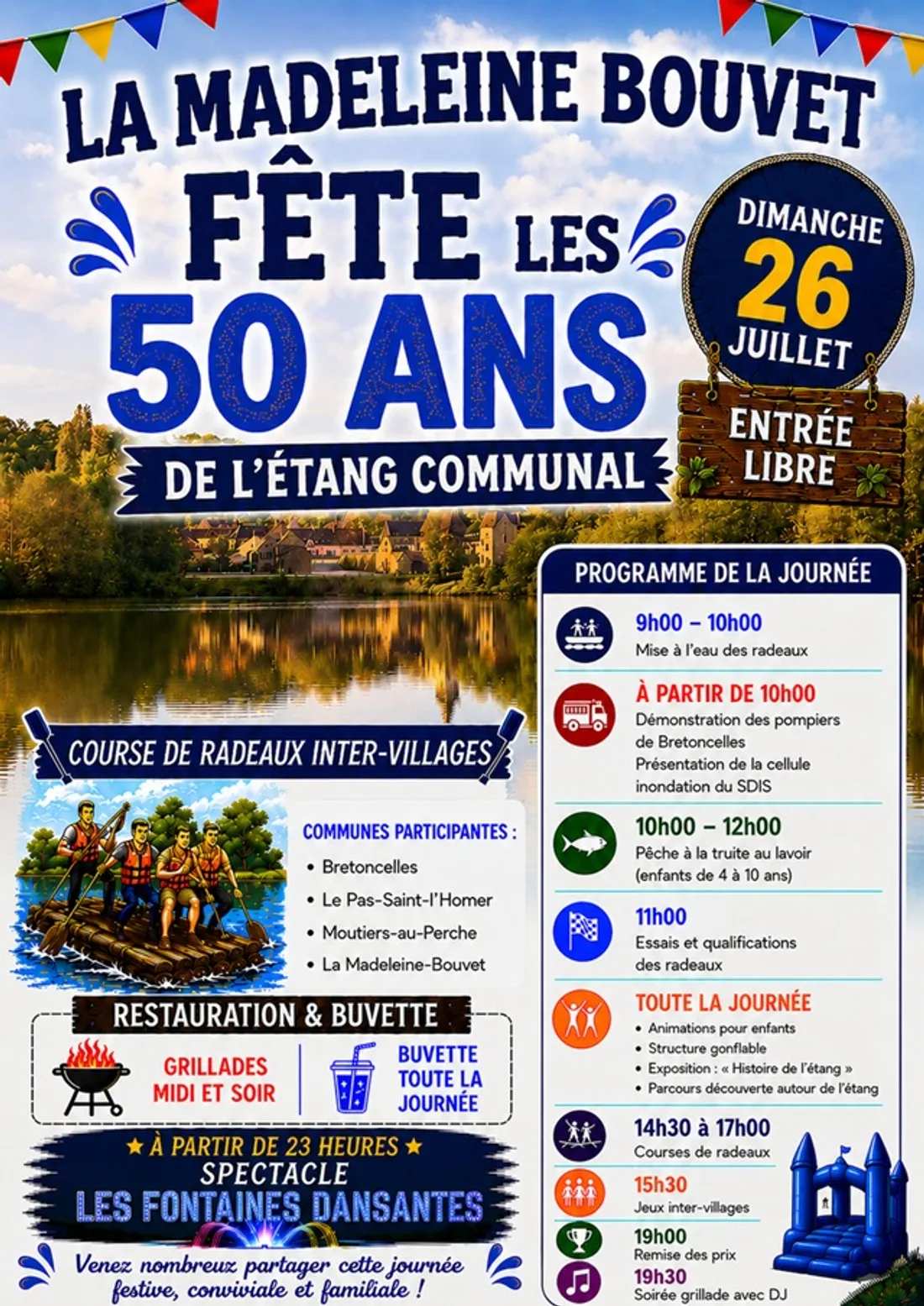 LA MADELEINE-BOUVET (61) - 50 ans de l'étang communal