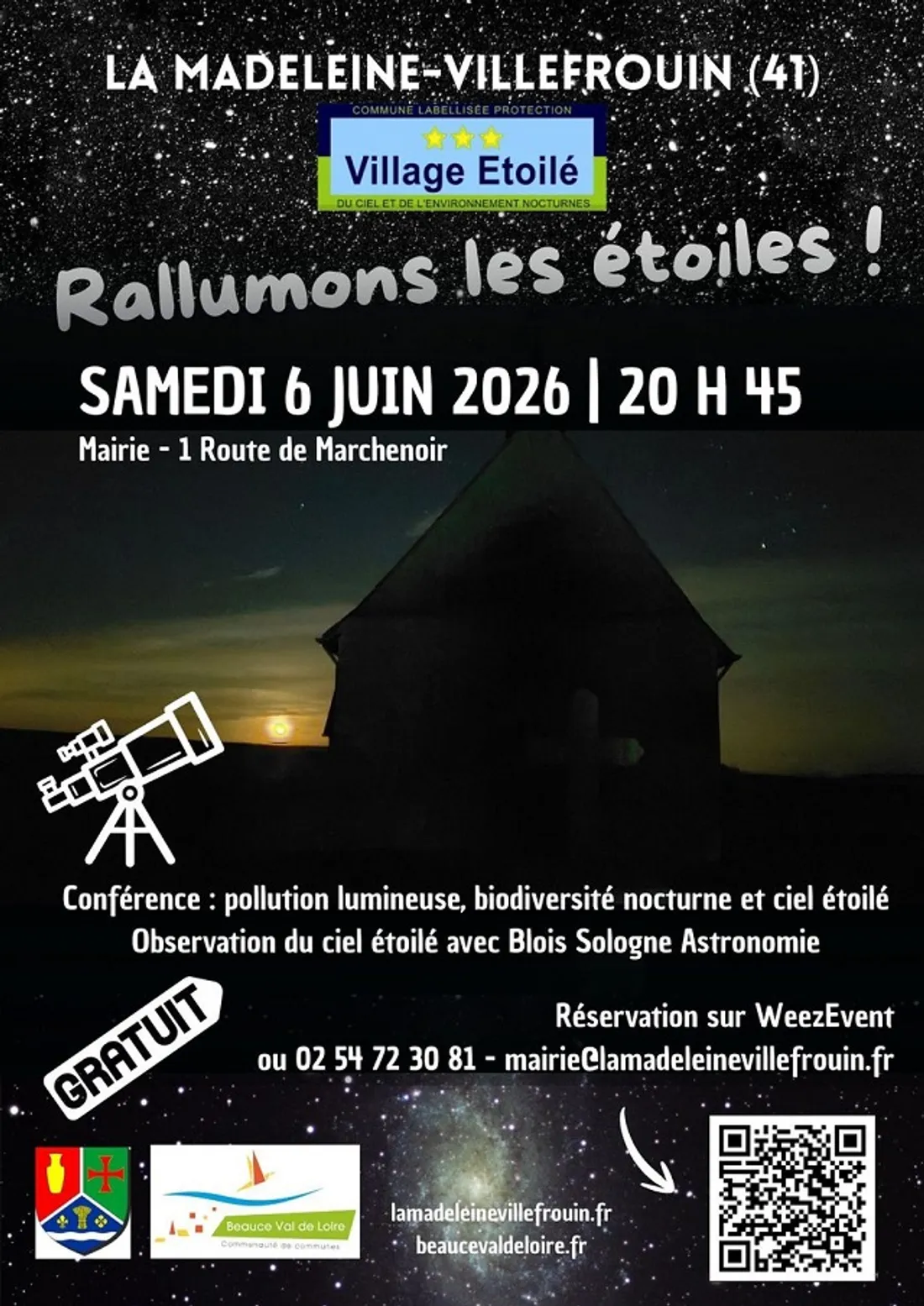 LA MADELEINE-VILLEFROUIN (41) - Rallumons les étoiles