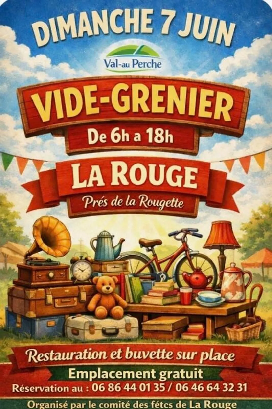 LA ROUGE (61) - Vide-greniers du comité des fêtes