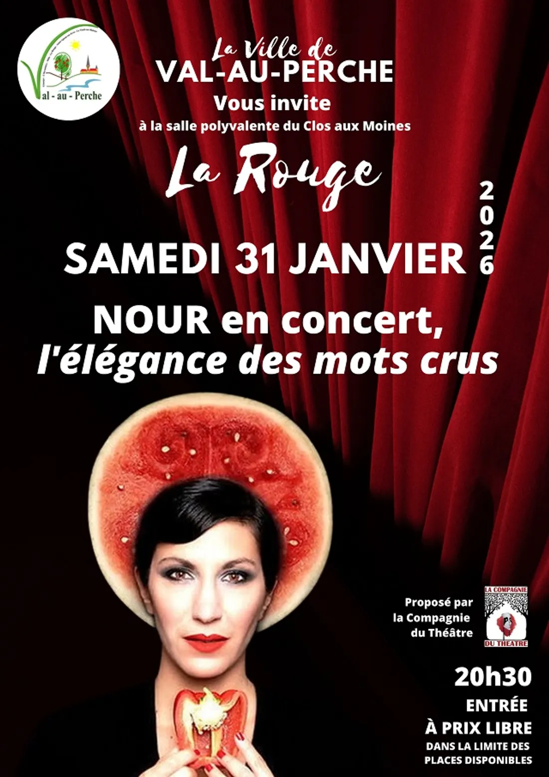 LA ROUGE (61) - Nour en concert, l'élégance des mots crus