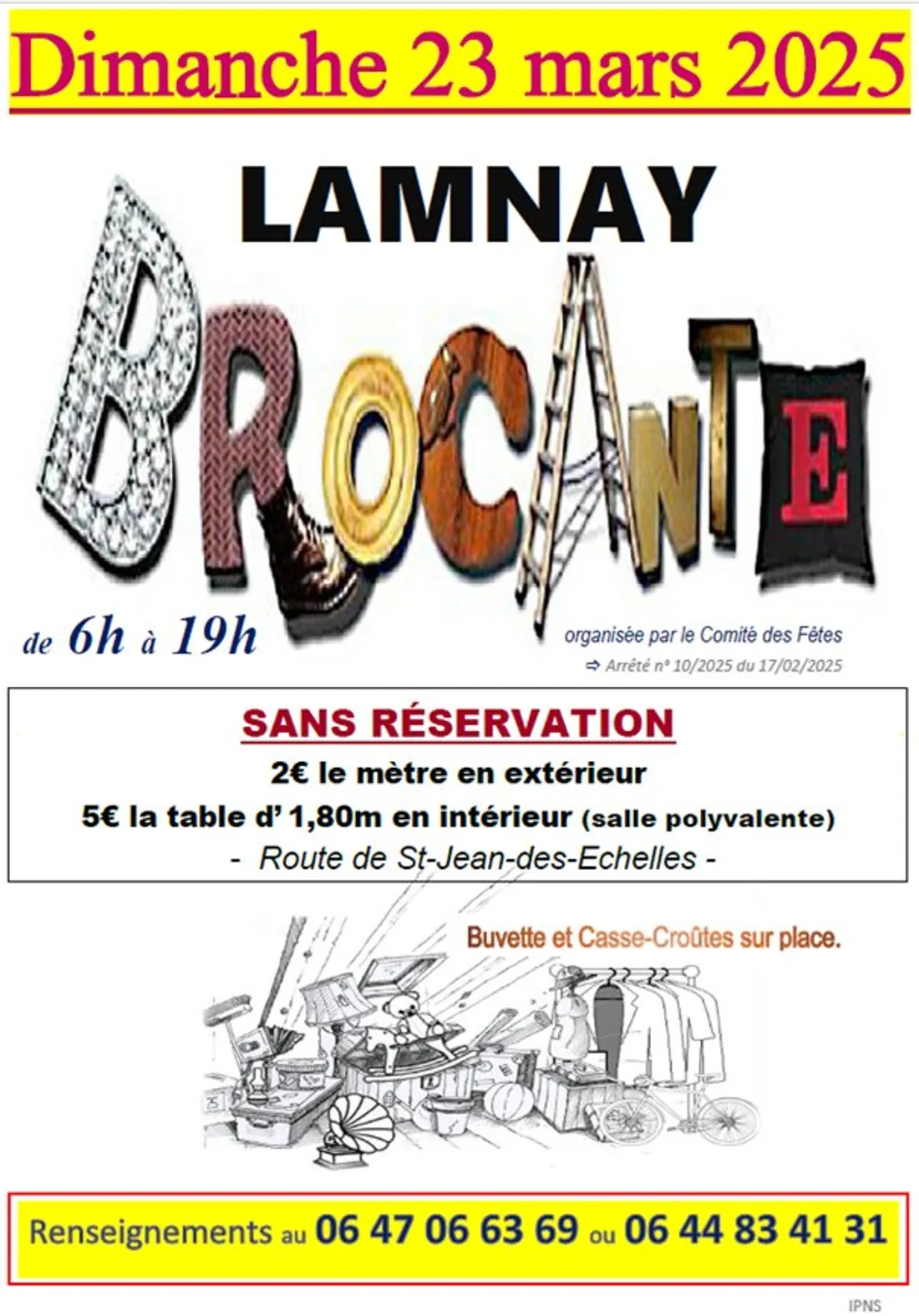 LAMNAY (72) - Brocante du comité des fêtes